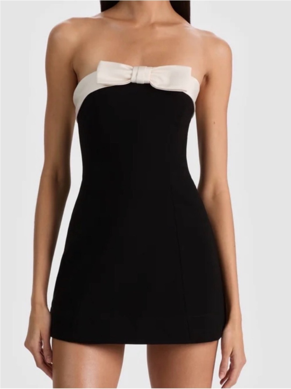 Alice + Olivia Katya Sculpted Bow Romper